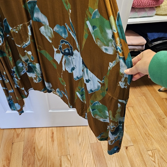 COS Brown Floral High‑Low Dress - Picture 8 of 10